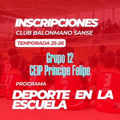 ADE 2025/2026 Grupo 12: CEIP PRINCIPE FELIPE L y X de 16:00 a 17:15